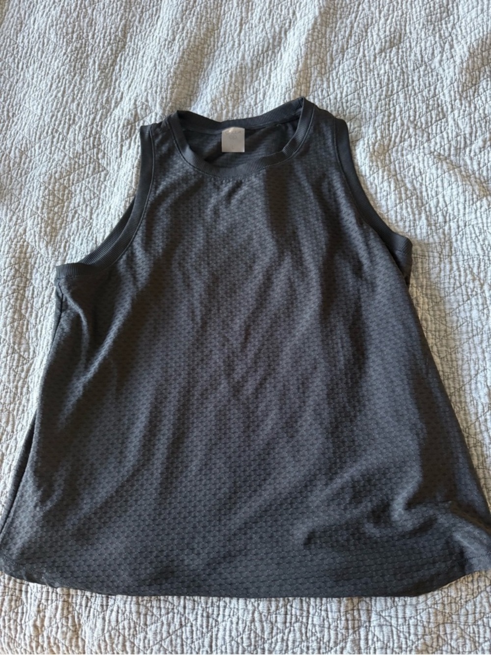 Women's Black Textured Performance Tank Top